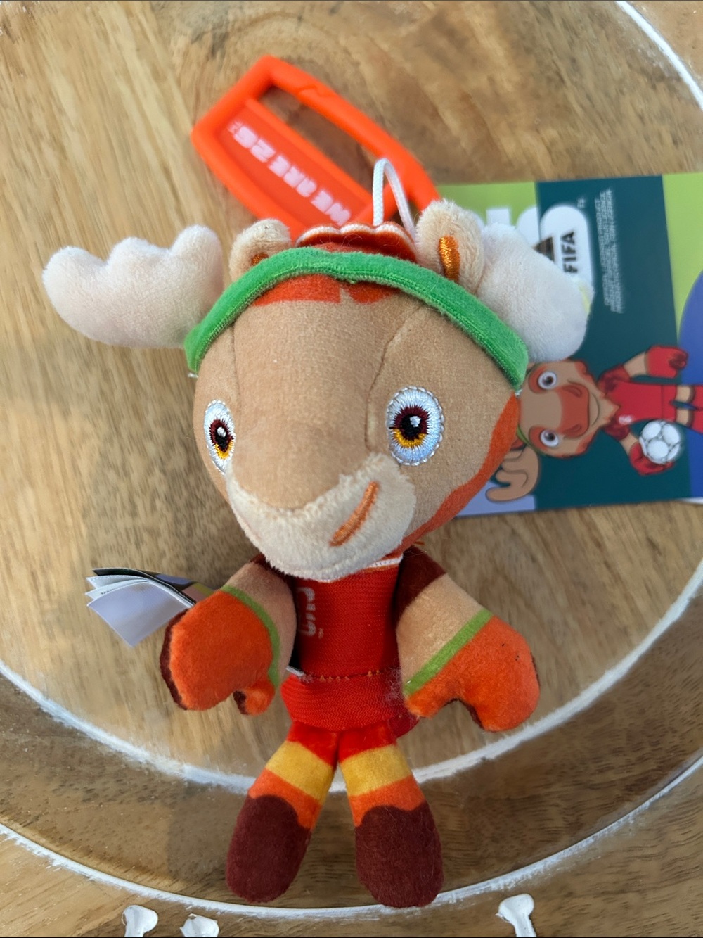 FIFA World Cup Moose Keychain NEW maple moose plus bag clip by jazwares